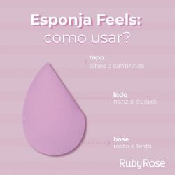 Esponja de Maquiagem Soft Blender Ruby Rose